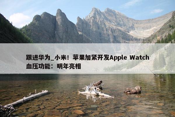 跟进华为_小米！苹果加紧开发Apple Watch血压功能：明年亮相