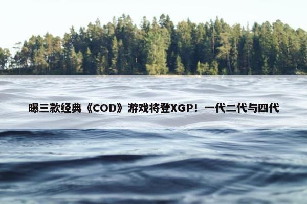 曝三款经典《COD》游戏将登XGP！一代二代与四代