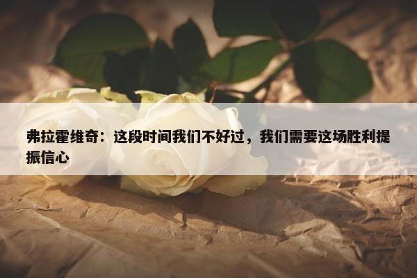 弗拉霍维奇：这段时间我们不好过，我们需要这场胜利提振信心