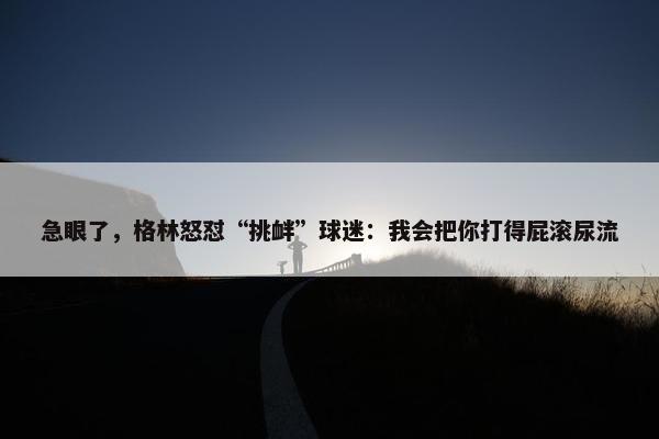 急眼了，格林怒怼“挑衅”球迷：我会把你打得屁滚尿流