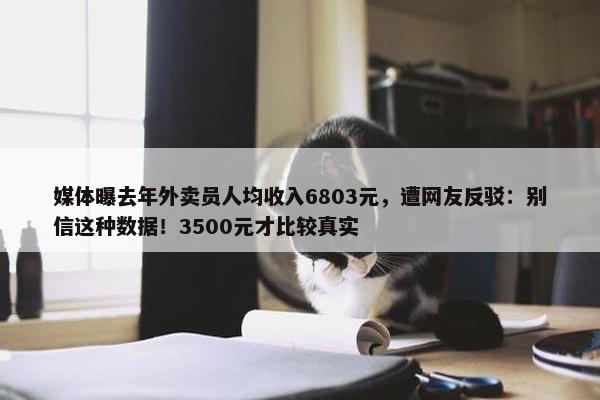 媒体曝去年外卖员人均收入6803元，遭网友反驳：别信这种数据！3500元才比较真实