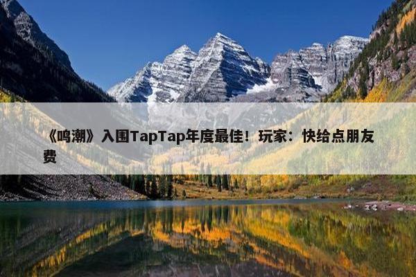 《鸣潮》入围TapTap年度最佳！玩家：快给点朋友费