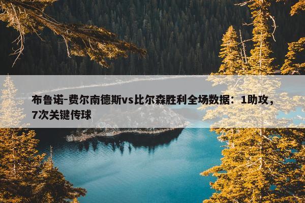 布鲁诺-费尔南德斯vs比尔森胜利全场数据：1助攻，7次关键传球