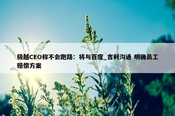 极越CEO称不会跑路：将与百度_吉利沟通 明确员工赔偿方案