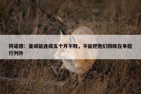 阿诺德：曼城能连续五个月不败，不能把他们排除在争冠行列外