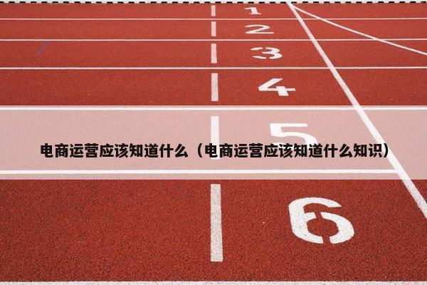 电商运营应该知道什么（电商运营应该知道什么知识）