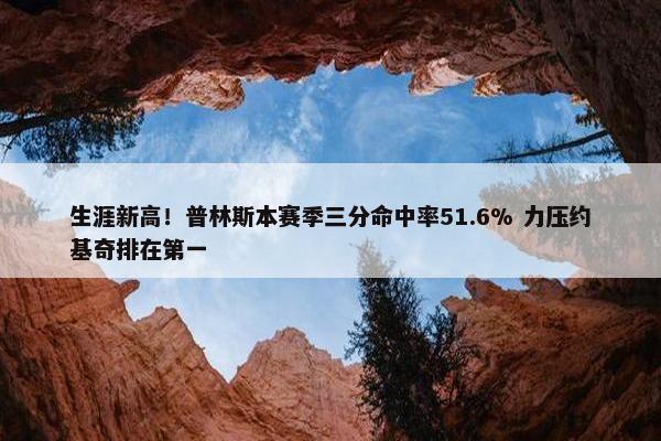 生涯新高！普林斯本赛季三分命中率51.6% 力压约基奇排在第一