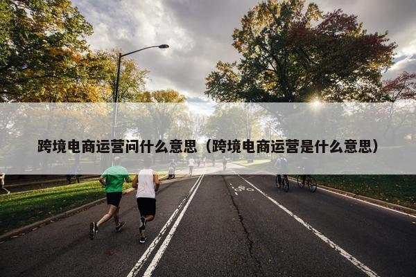 跨境电商运营问什么意思（跨境电商运营是什么意思）