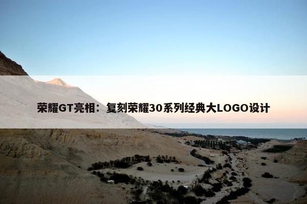 荣耀GT亮相：复刻荣耀30系列经典大LOGO设计