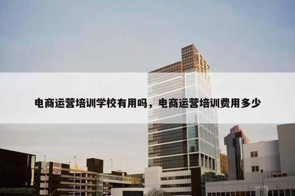 电商运营培训学校有用吗，电商运营培训费用多少