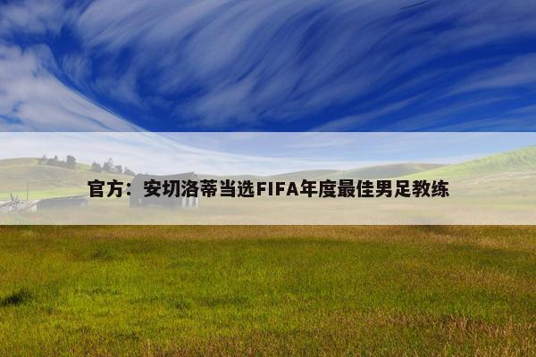 官方：安切洛蒂当选FIFA年度最佳男足教练