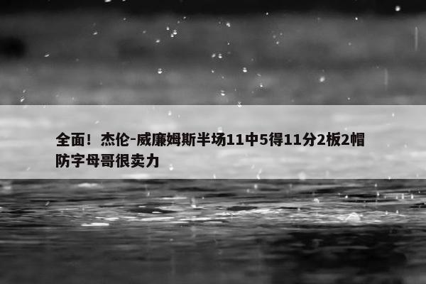 全面！杰伦-威廉姆斯半场11中5得11分2板2帽 防字母哥很卖力