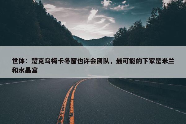 世体：楚克乌梅卡冬窗也许会离队，最可能的下家是米兰和水晶宫