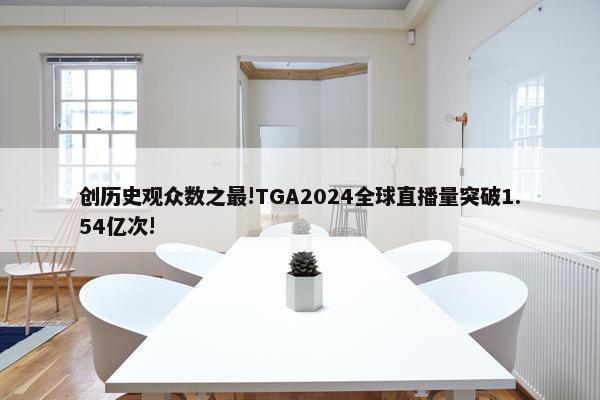 创历史观众数之最!TGA2024全球直播量突破1.54亿次!