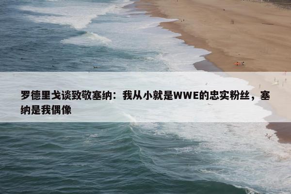 罗德里戈谈致敬塞纳：我从小就是WWE的忠实粉丝，塞纳是我偶像