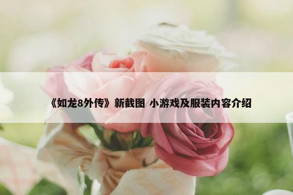 《如龙8外传》新截图 小游戏及服装内容介绍