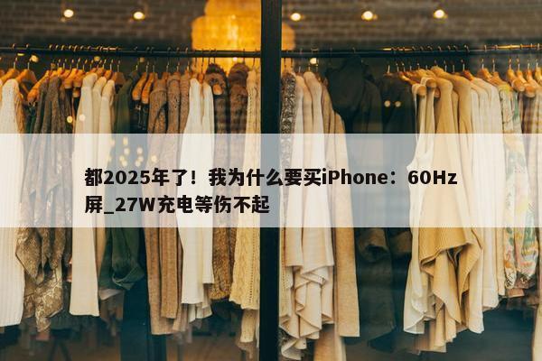 都2025年了！我为什么要买iPhone：60Hz屏_27W充电等伤不起