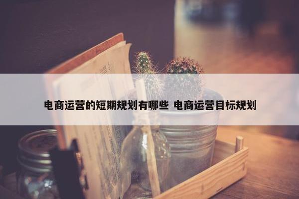 电商运营的短期规划有哪些 电商运营目标规划