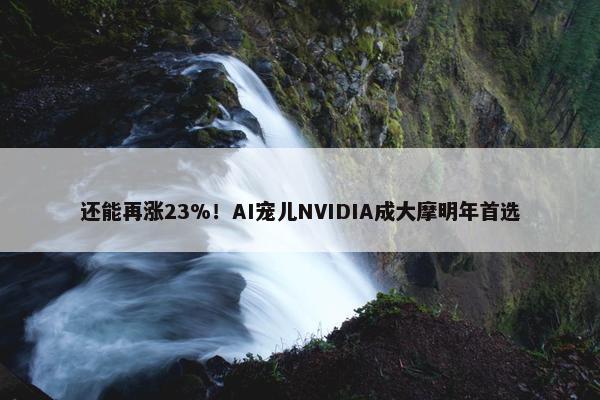 还能再涨23%！AI宠儿NVIDIA成大摩明年首选