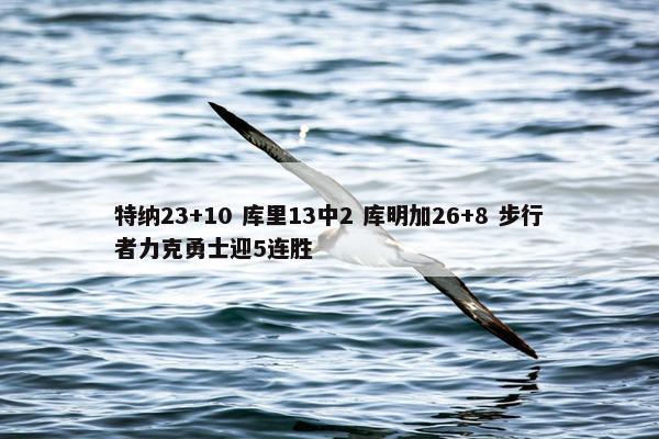 特纳23+10 库里13中2 库明加26+8 步行者力克勇士迎5连胜