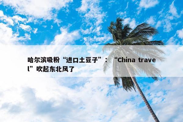 哈尔滨吸粉“进口土豆子”：“China travel”吹起东北风了