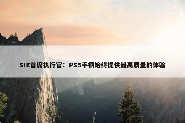 SIE首席执行官：PS5手柄始终提供最高质量的体验