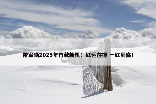 雷军晒2025年首款新机：红运在握 一红到底！