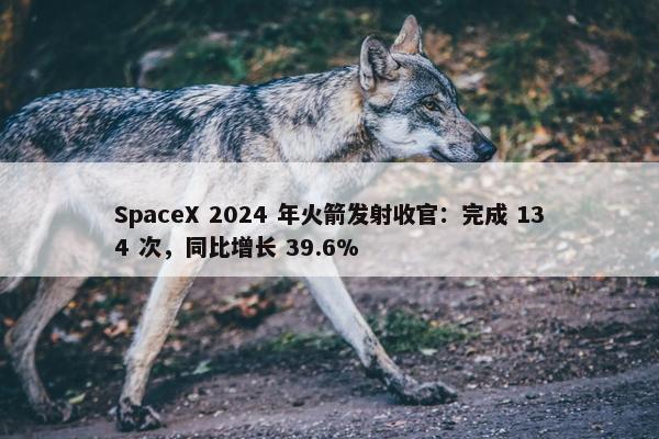 SpaceX 2024 年火箭发射收官：完成 134 次，同比增长 39.6%