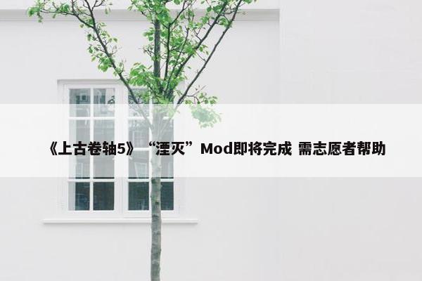 《上古卷轴5》“湮灭”Mod即将完成 需志愿者帮助