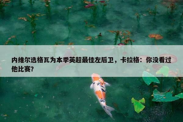 内维尔选格瓦为本季英超最佳左后卫，卡拉格：你没看过他比赛？