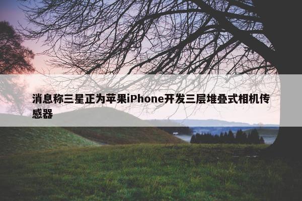 消息称三星正为苹果iPhone开发三层堆叠式相机传感器