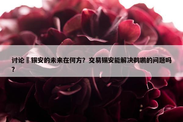 讨论 锡安的未来在何方？交易锡安能解决鹈鹕的问题吗？