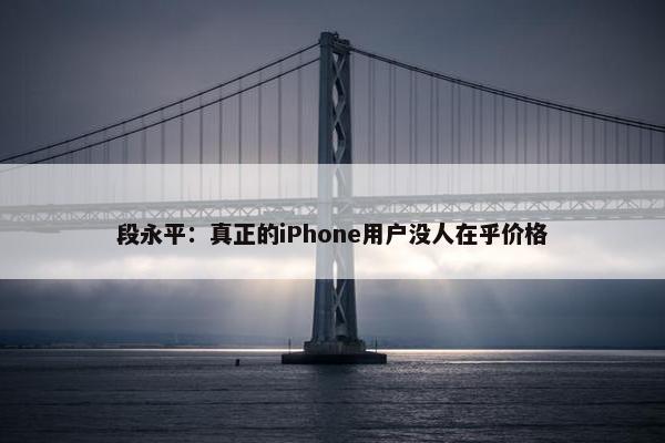 段永平：真正的iPhone用户没人在乎价格