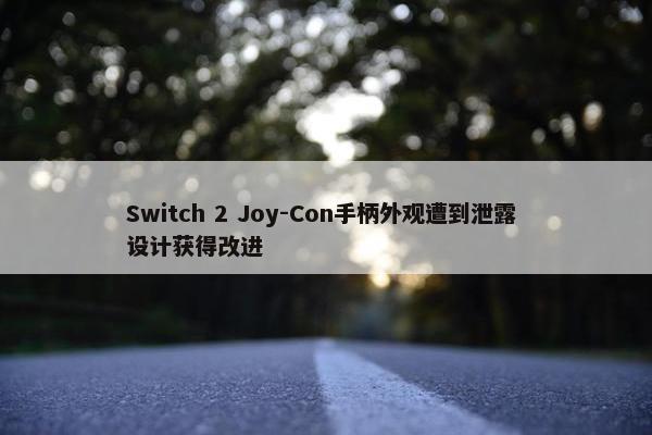 Switch 2 Joy-Con手柄外观遭到泄露 设计获得改进