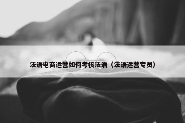 法语电商运营如何考核法语（法语运营专员）