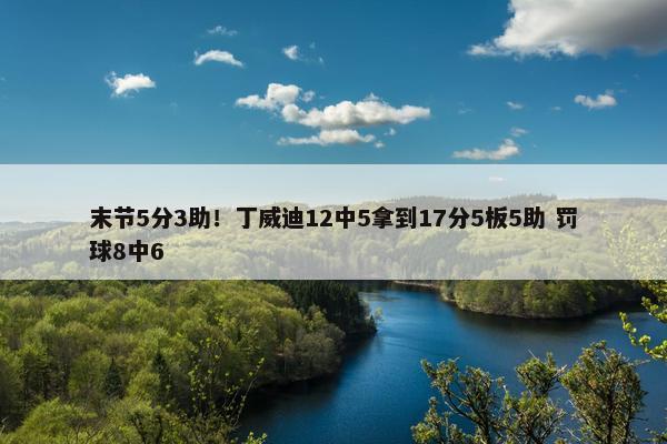 末节5分3助！丁威迪12中5拿到17分5板5助 罚球8中6