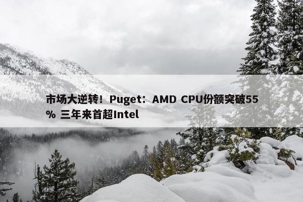 市场大逆转！Puget：AMD CPU份额突破55% 三年来首超Intel