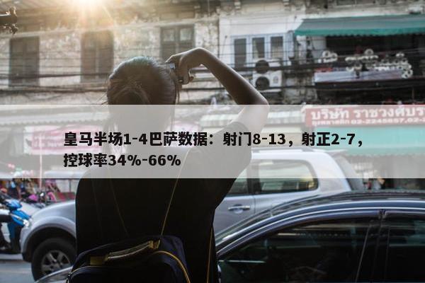 皇马半场1-4巴萨数据：射门8-13，射正2-7，控球率34%-66%