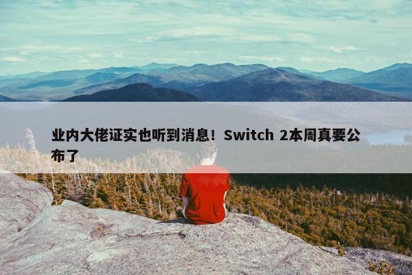 业内大佬证实也听到消息！Switch 2本周真要公布了