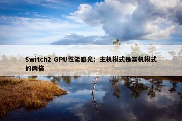 Switch2 GPU性能曝光：主机模式是掌机模式的两倍