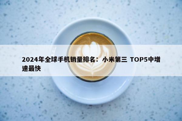 2024年全球手机销量排名：小米第三 TOP5中增速最快