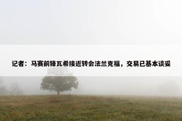 记者：马赛前锋瓦希接近转会法兰克福，交易已基本谈妥