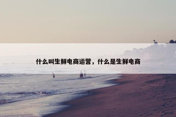 什么叫生鲜电商运营，什么是生鲜电商