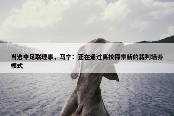 当选中足联理事，马宁：正在通过高校探索新的裁判培养模式