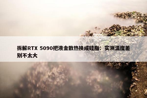 拆解RTX 5090把液金散热换成硅脂：实测温度差别不太大