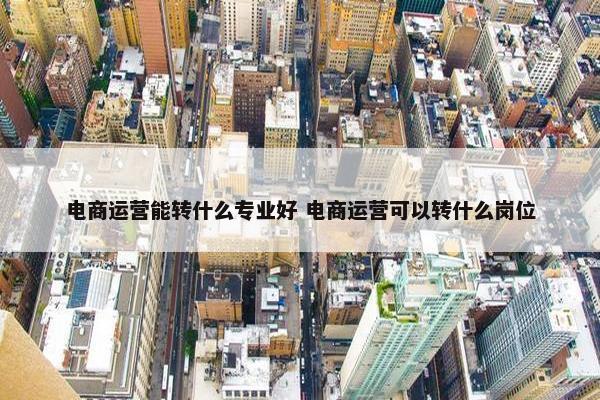 电商运营能转什么专业好 电商运营可以转什么岗位