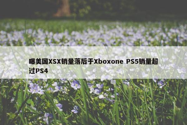 曝美国XSX销量落后于Xboxone PS5销量超过PS4