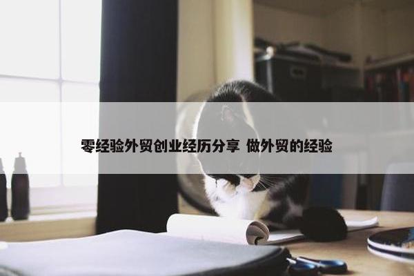 零经验外贸创业经历分享 做外贸的经验