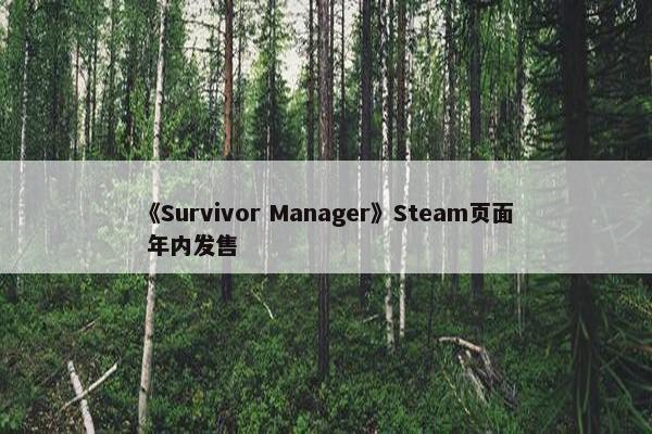 《Survivor Manager》Steam页面 年内发售