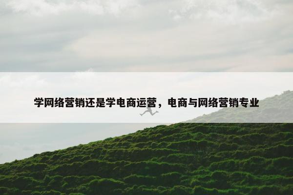 学网络营销还是学电商运营，电商与网络营销专业